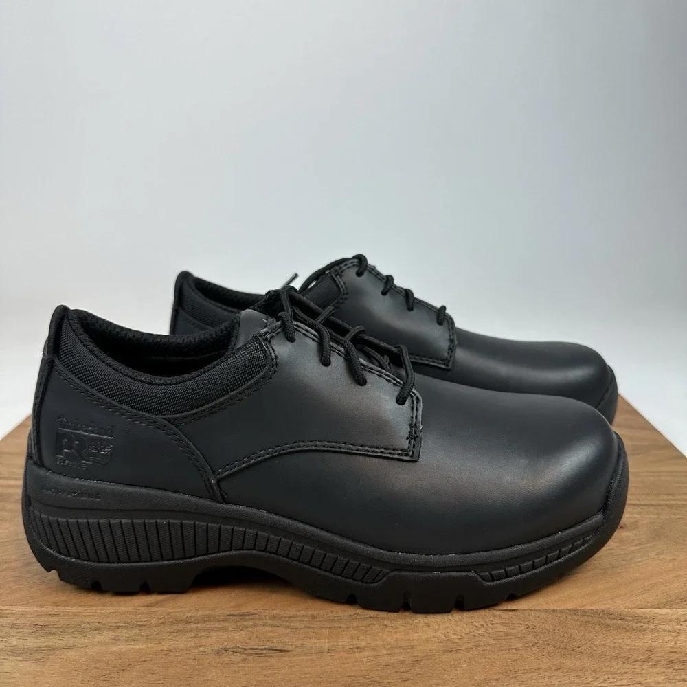 New NIB Mens‎ Timberland Pro Valor Duty Black Oxford Soft Toe Shoes Sz 6.5 W